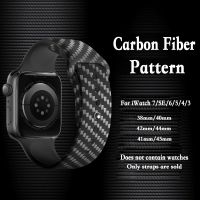 dbnxfrymk Carbon Fiber Pattern Watch Band For Apple Watch Strap 44mm 40mm 38/42mm for iWatch 7 6 5 4 3 SE Generation Replacement Band 42mm