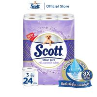 สก๊อตต์ คลีนแคร์ กระดาษชำระ กลิ่นเนเชอรัล เฟรช หนา 3ชั้น ขนาด 24 ม้วน Scott Clean Care Bath Tissue. Natrual Fresh Scented3PLY 24Rolls  ( ทิชชู่ กระดาษทิชชู่ ทิชชู่ม้วนใหญ่ ทิชชู่ยกลัง )