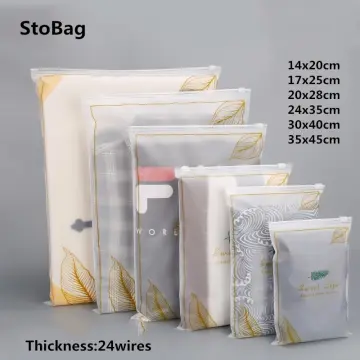 Wholesale Custom Logo Frosted Plastic Bag Clothes Zip Lock Self