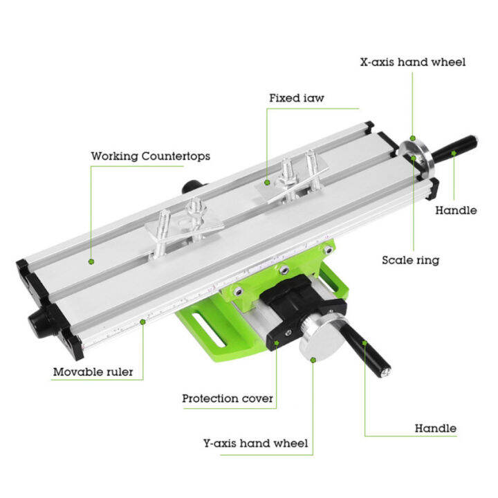 เครื่องกัดอเนกประสงค์ขนาดเล็ก-ตั้งโต๊ะหัวจับสว่านแบบอเนกประสงค์-x-y-axis-ปรับได้