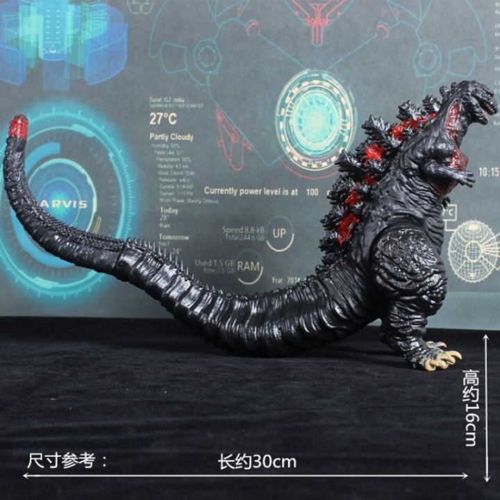 eric-shin-godzilla-ไดโนเสาร์ของเล่น-pvc-สีดำ-สีม่วง-action-figures-สะสม-modely