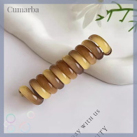 [Cumarba] ห่วงมัดผมยืดได้สีลูกอมที่รัดผมสายโทรศัพท์มุกแฟชั่นหางม้าต่ำเครื่องประดับผมถักเปียฟอง