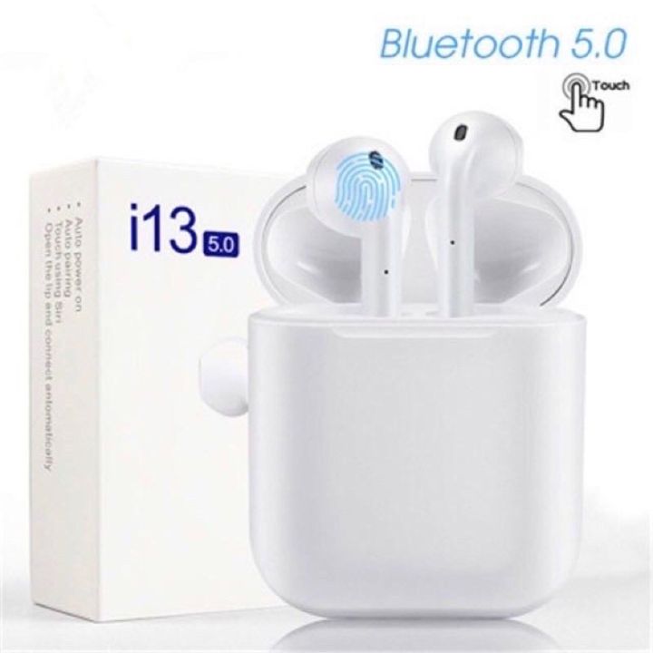 หูฟัง-bluetooth-รุ่น-i13-tws-หูฟังบลูทูธใช้ได้กับโทรศัพท์ทุกรุ่น-กระทัดรัด-พกพาง่าย-สะดวก-น้ำหนักเบา-ใช้ได้กับทุกรุ่น