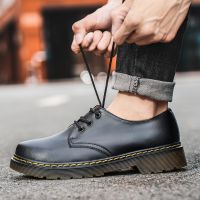 Brand Thick Bottom Black Outdoor Safety Shoes Beef Tendon Outsole Leather Work Shoes Casual Oxford Shoes Lace Up Shoes