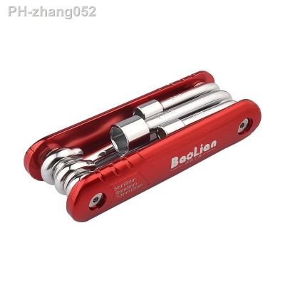 5-12mm Folding Socket Wrench Set Aluminum Alloy Handle Multifunction Household Portable 6 In 1 Hand Tools Combination Metric