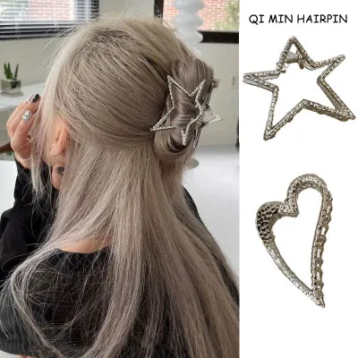 Trendy Hair Accessory Cool And Sweet Hair Clip Pentagram Hair Accessory Sweet Charm Hair Clip Hollow Star Hair Clip