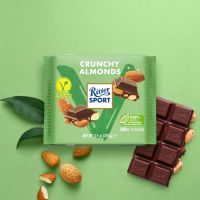 Ritter Sport Chocolate Bar Crunchy Almonds Vegan Net: 100 BBF.03/03/24