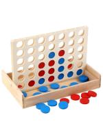 【Worth-Buy】 IM Collections. ของเล่นกระดานไม้สำหรับเด็ก,เกมกระดานพับได้4 In แถวแบบพกพาเกมปริศนาสองชั้นของเล่นเกมสำหรับเด็กปาร์ตี้ในครอบครัว