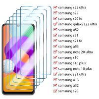 （AA NEW）แก้ว5ชิ้นสำหรับ Samsung A52 A22 A72 A50 A70 A51 A71 A21S A32ปกป้องหน้าจอ A13 A03 A23 A52S A73 5กรัม