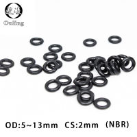 วงแหวนซีล Nbr ปะเก็นแหวน O ปิดผนึกสีดำ Rings11.5X7.5X2Mm Od5/5.5/6/6 5/7/8/8 5/9/10/10 5/11/11ยางโอริงขนาด5/12/13*2มม. 2มม. 50ชิ้น/ล็อต (11.5X7.5X2Mm _ 2มม.)