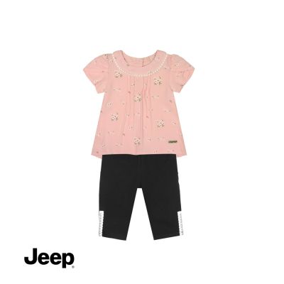 Jeep BABY GIRL 2-IN-1 เสื้อเบลาส์ แขนสั้น และชุดขายาว สําหรับเด็กผู้หญิง 772242-770122 br