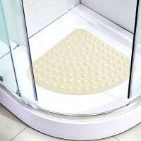 【cw】Fan-Shaped Non-Slip Corner Shower Mat Plastic Sector Bath Pad Bathroom Floor Rug Footpad with Suction Cup Drain Holes 【hot】