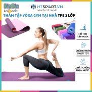 Thảm Tập YoGa, Thảm Tập Thể Dục Yoga Gym Tại Nhà TPE 2 Lớp Cao Cấp  6MM