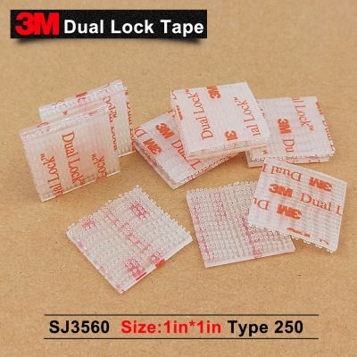 SJ3560 25.4mm*25.4mm Clear Dual Lock Tape Self Adhesive Acrylic Waterproof Fastener SJ3560 Die Cut Tape Size 1in * 1in