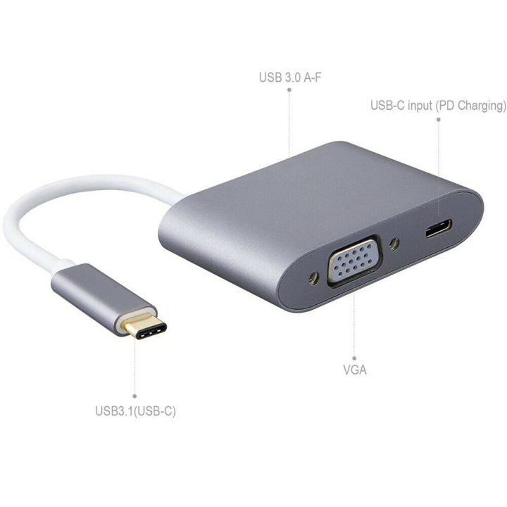 usb-c-to-hdmi-4k-usb-ตัวรับ-vga-3-1-type-c-to-vga-usb-usb-3-0-pd-อะแดปเตอร์ท่าเรือฮับหลายพอร์ตแปลงสำหรับ-macbook-นินเทนโดมืออาชีพ