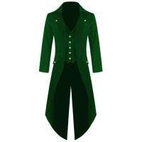 ร้อน, ร้อน★ChaoTan® Men Solid Color Retro Gothic Button Tailcoat Tuxedo Party Halloween Costume