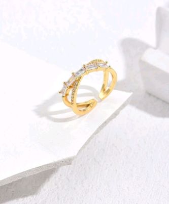 แหวน แหวนแต่งเพชร  แหวนสีทอง