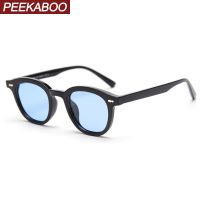 Peekaboo tr90 sunglasses men polarized candy color fashion tinted sun glasses for women korean style uv400 yellow blue green Cycling Sunglasses