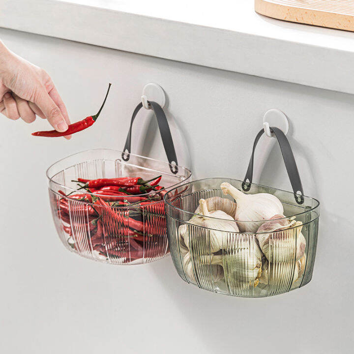 Kitchen Onion Ginger Garlic Storage Basket Small Hanging Basket Rack