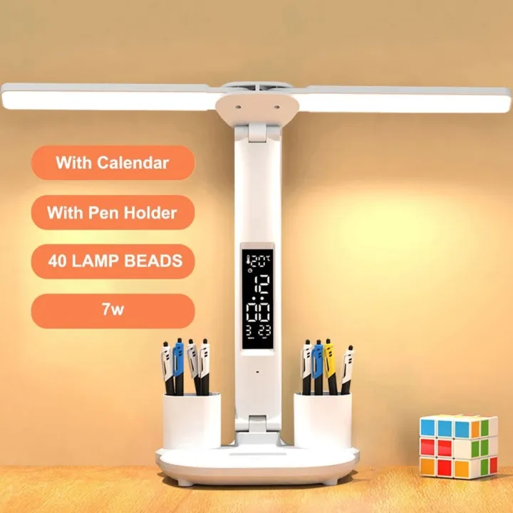 LED Desk Lamp Table Lamps Touch Foldable Table Lamp with Calendar