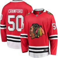 NHL Chicago Blackhawks Home Jersey Crawford Hockey Tshirts Long Sleeve Fans Sports Tops Plus Size