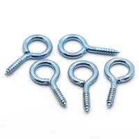 Blue Zine Steel Sheep Eye Nail Self tapping Screw 0 1 2 3 4 5 6 8 10 12 14 Iron Question Mark Hardware Hook Ring