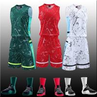 Customized Competition Basketball Wear Sportswear Mens Suit Vest Training College Student Fashion Printing Pork Jersey