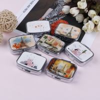 Metal folding pill case medicine organizer pill box makeup storage containe