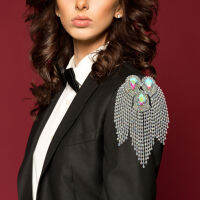 FICUESTORE【New】 Tassel Applique Patch Tassel รองเท้าเครื่องประดับเสื้อผ้าสำหรับชุดสูท
