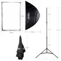 Godox 60 x 90cm Umbrella Softbox Light Stand Type-B Hot Shoe Holder Bracket Kit for Canon Nikon Godox Speedlite Flash