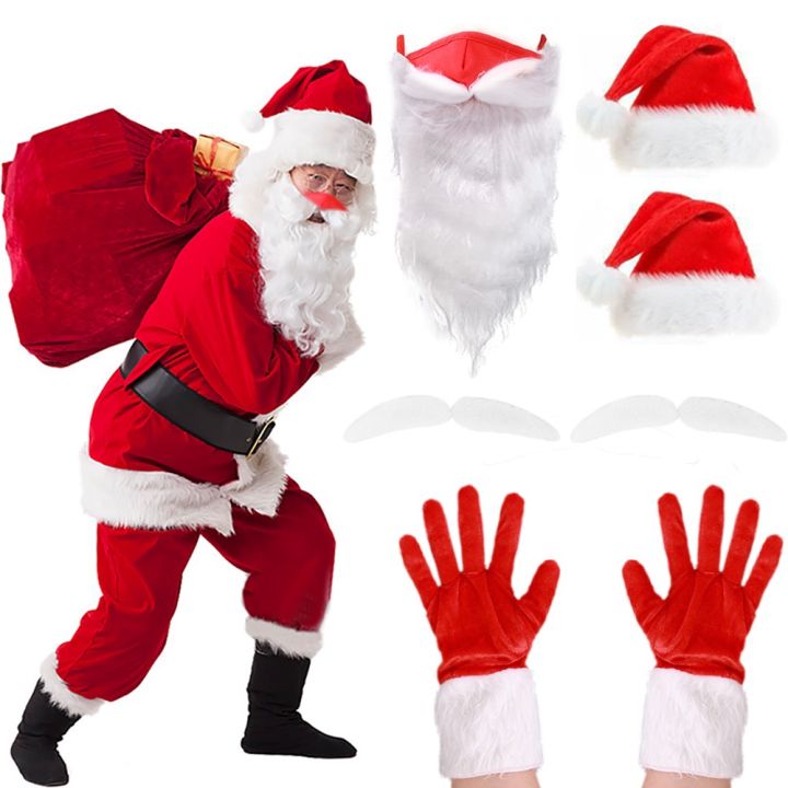 หมวกปีใหม่คริสต์มาสหมวกพร็อพหมวกเครื่องแต่งกายซานตาคลอสอุปกรณ์ประกอบการ-cosplay-แต่งตัวสำหรับตกแต่ง2023งานปาร์ตี้คริสต์มาส