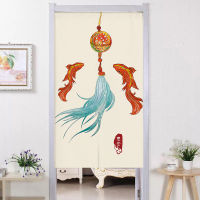 Modern Chinese style flowers and birds kitchen divider 120CM big door curtain with rod 95 80 75 landscape bedroom 180 200CM long partition Living room divider half curtain doorway Japanese style short animal door curtain