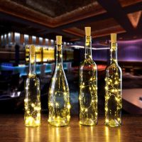 10PCS Wine Bottle Cork Lights String 20 LED Fairy Party Wedding Christmas Halloween Decoration Bar With LR44 Battery