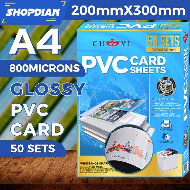 CUYI PVC ID Sheet Inkjet Printable A4 size ( 50 SETS ) Lazada PH
