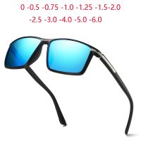 Anti-Glare Square Minus Prescription Sunglasses Polarized Outdoors UV400 Nearsighted Sunglasses With Diopters 0 -0.5 -0.75 To -6