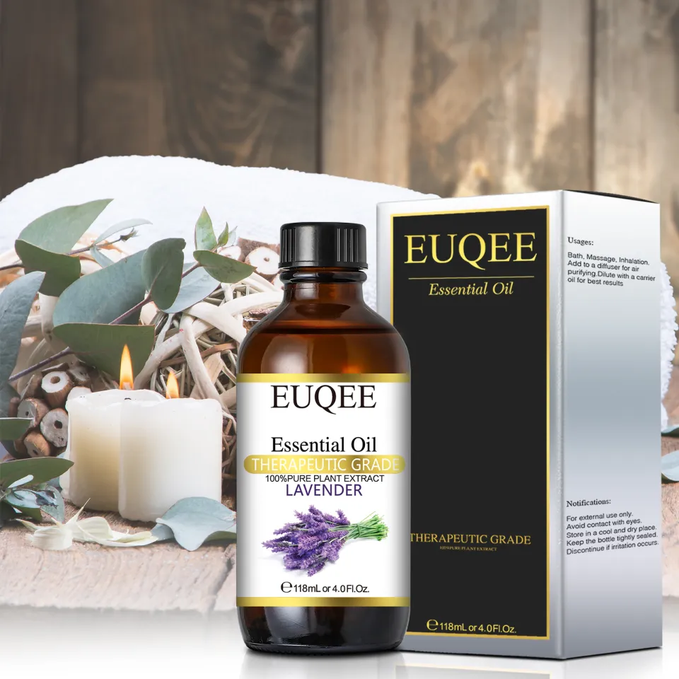 EUQEE Vanilla Essential Oil 118 ml Therapeutic Grade Essential Oil-with  Glass Dropper,Perfect for Diffusers