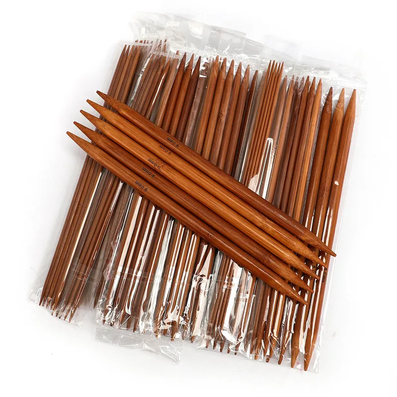18 Pairs Bamboo Circular Knitting Needles 75 Pcs 15 Sizes Bamboo