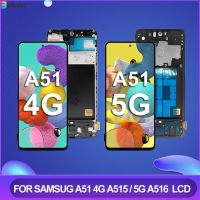 6.5 Inch A515 Display For Samsung Galaxy A51 4G Lcd Touch Panel Screen Digitizer A51 5G A516 Assembly With Frame 1PCS