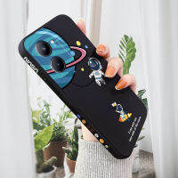 เคสโทรศัพท์ PMP สำหรับ Realme เคส C33 Realme 10 Realme 10 4G เคสการ์ตูนนาซ่าโลกนักบินอวกาศโทรศัพท์ดีไซน์ด้านข้างเคสโทรศัพท์ลายขอบสี่เหลี่ยมของเหลวปลอกซิลิโคนคลุมทั้งหมดกล้อง