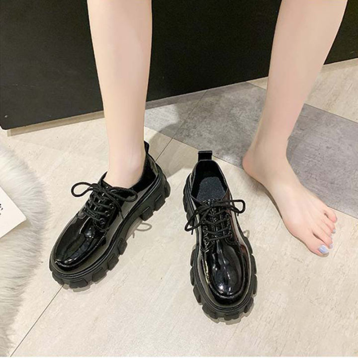 รองเท้าหัวกลมขนาดใหญ่หญิงสไตล์อังกฤษ-2022-ใหม่รองเท้านักเรียนพื้นหนาญี่ปุ่นรองเท้า-mary-jane-หญิง