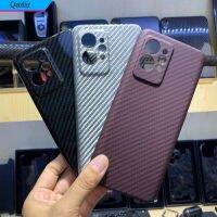 Qadirl เคสโทรศัพท์คาร์บอนไฟเบอร์บริสุทธิ์สำหรับ Realme GT2 Pro เคส Aramid ทนต่อการตกหล่นฝาครอบโทรศัพท์ GT2 Pro บางเบา