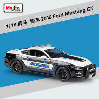 Maisto 1:18 Ford Wild Horse Police Car 2015 Ford Mustang GT Simulation Alloy Car Model