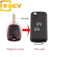 【☊HOT☊】 xian9 Bhkey สำหรับ Citroen C1 C2ซาโซเอ็กซ์ซารา C3ปิกัสโซเบอลิงโก2ปุ่ม Sx9ปลอกหุ้มกุญแจรีโมต