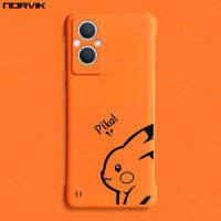 NORVIK ภาพยนตร์การ์ตูนน่ารักลาย Pika ส้มไร้ขอบเคสโทรศัพท์สำหรับ A78 A98 OPPO A58 Reno 10 8 8Z 7Z 7ค้นหา X5 A55 6 5 2 2Z 2F A31 Pro Plus 4G 5G N11-2เคสฝาหลังสร้างสรรค์