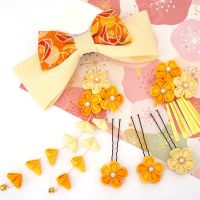 【CW】 1 set Japanese Style Hair Accessories Ancient Headdress Hanfu Kimono Performance Sakura Tassel Hairpin Clip Women Girl Gift