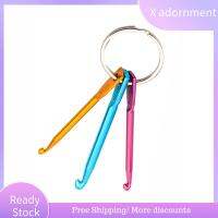 X ADORNMENT 3ขนาด/ชุดเครื่องมืองานฝีมือ DIY พวงกุญแจขนาดเล็กถักโครเชต์ S ตะขออลูมิเนียม