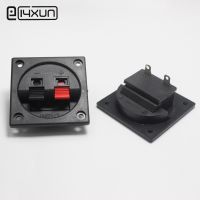 【CW】 2pcs 2Pin Squarer Stereo Speaker Terminal Red Black Junction Box Terminals WP2 7 Audio Clip Connector