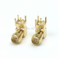 2/5/10pcs SMA female male Thru Hole plug Right Angle 90 DEGREE ( SMA-KWE ) PCB Mount connector RF adapter Electrical Connectors