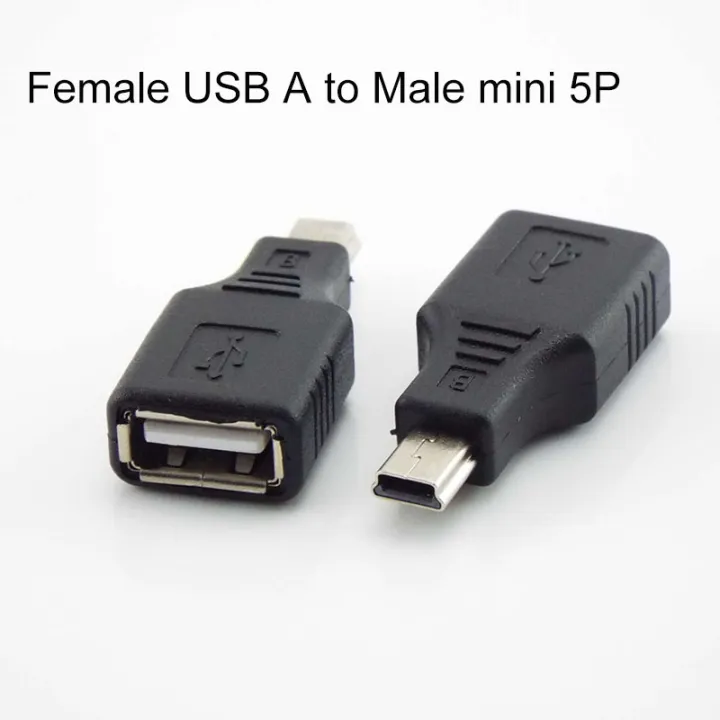 USB 2.0 A Female Male To Mini B 5-Pin Female/Male Connector Adapter For ...