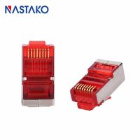 【In-Stock】 legoalbest mall NASTAKO CAT6 Cat5e ป้องกัน RJ45 Modular Plug Connector Full8P8C RJ45ตัวเชื่อมต่อปลั๊ก Crimp End สาย Ethernet